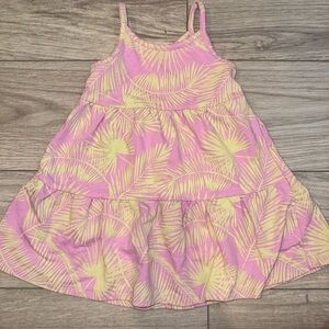 GRAYSON MINI Pink and Yellow Palm Print Dress